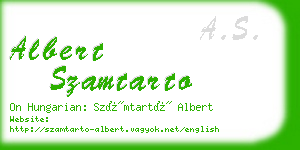 albert szamtarto business card